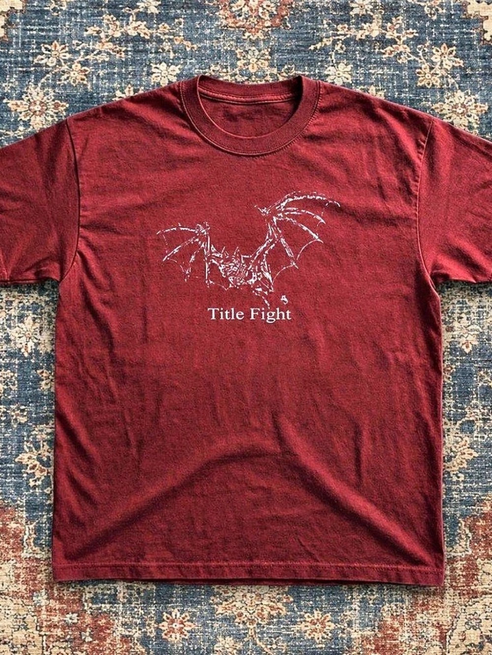 Title Fight Bat Graphic T-Shirt Burgundy